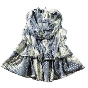 Anthropologie Odille Womens Sleeveless Blouse Button Down Frilly Size 8